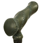Agegracefully Green Leather Wrapping for Ergonomic Handle Smart Walking Stick