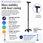 Agegracefully Medium CarbonQuad LaserStick with features highlighted on a white background