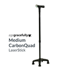 Agegracefully Medium CarbonQuad LaserStick Smart Walking Stick Singapore