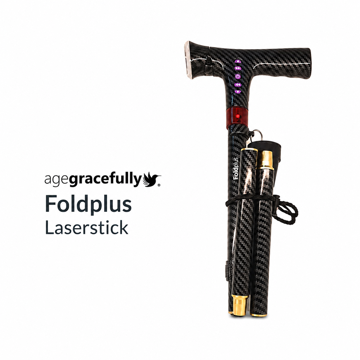 Agegracefully Foldplus LaserStick Smart Walking Stick (WS25L)
