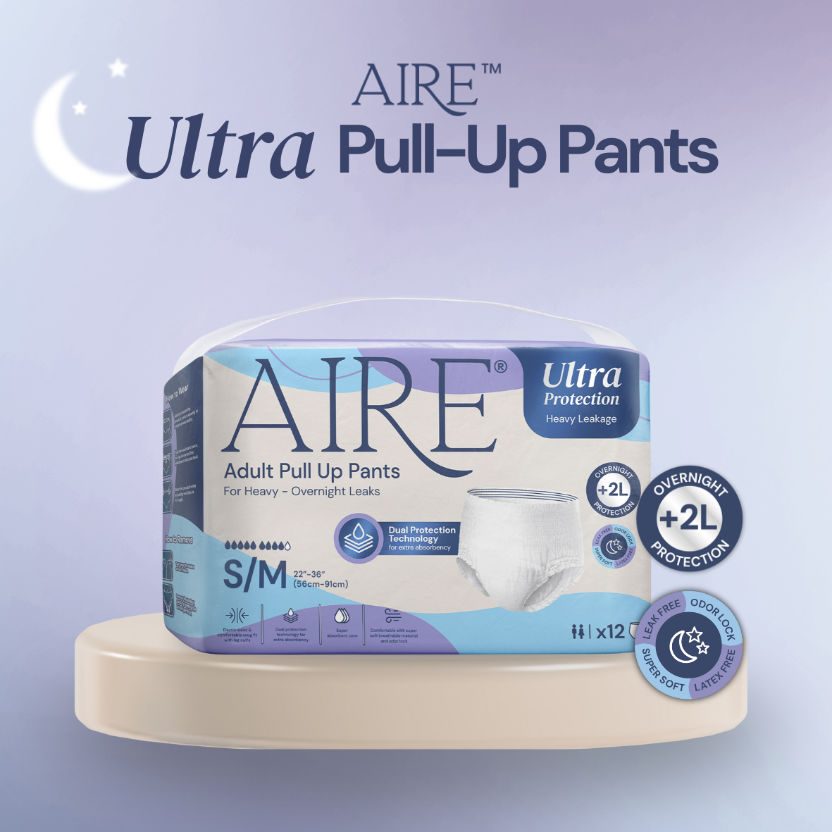 Aire Adult Ultra Pullup Pants Diaper Size Small/Medium Pack Singapore
