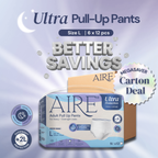 Aire Ultra Adult Pull Up Pants Diapers Carton Deal Size L 6x12 pieces