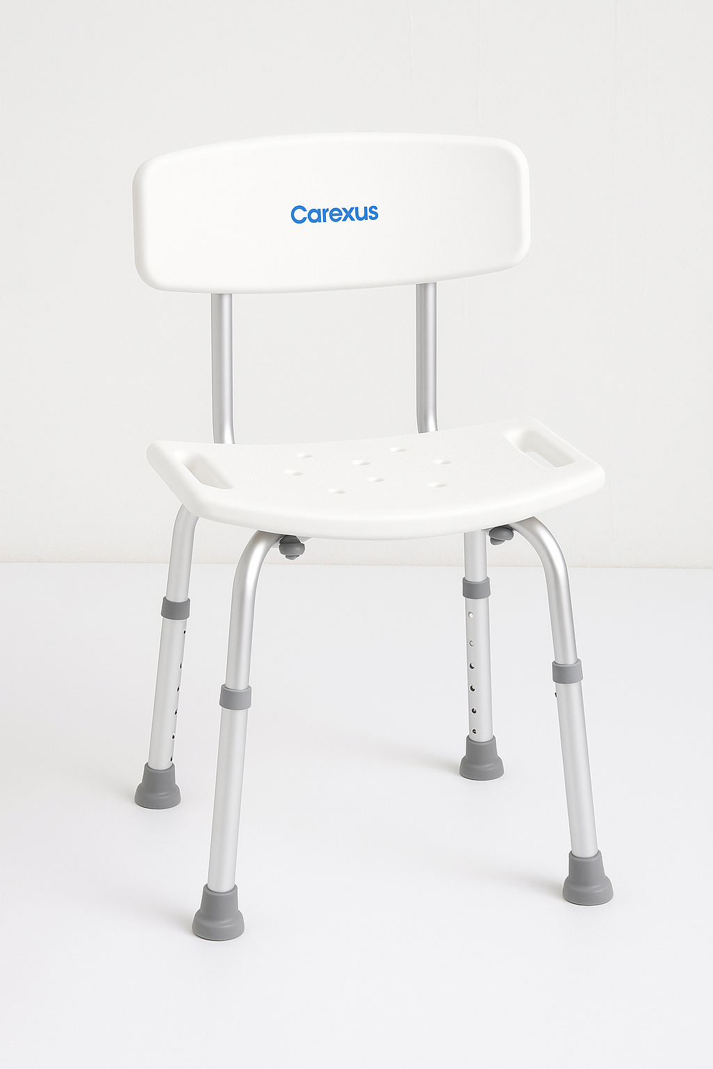 Carexus Adjustable Shower Chair with Backrest [MOCK UP]