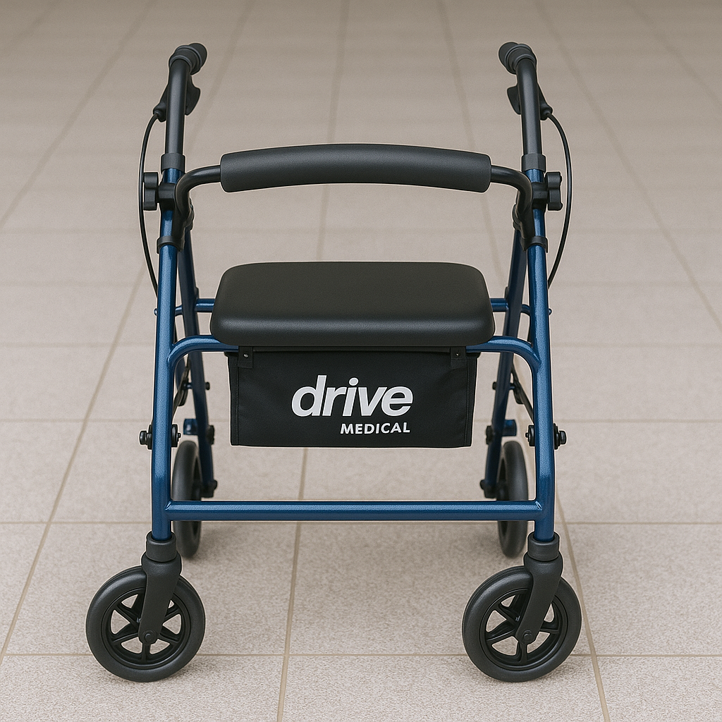 Drivex Rollator Walker with Seat – 4 Wheels [MOCK UP]