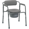 Driveon Deluxe Padded Commode Chair with Armrests [PREVIEW]