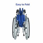 Elfigo easy to fold Lightweight foldable aluminium Wheelchair folded view Singapore