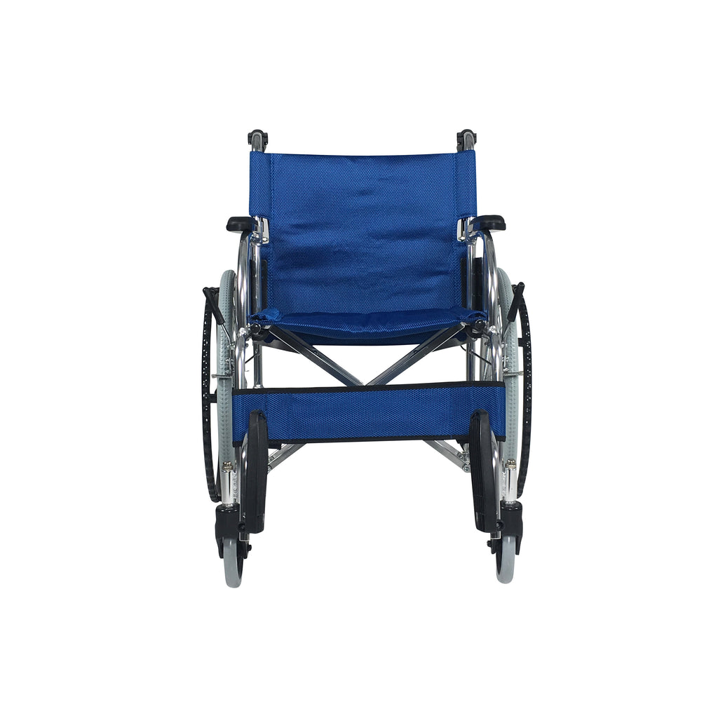 Elfigo Lightweight foldable aluminium Wheelchair front view Singapore
