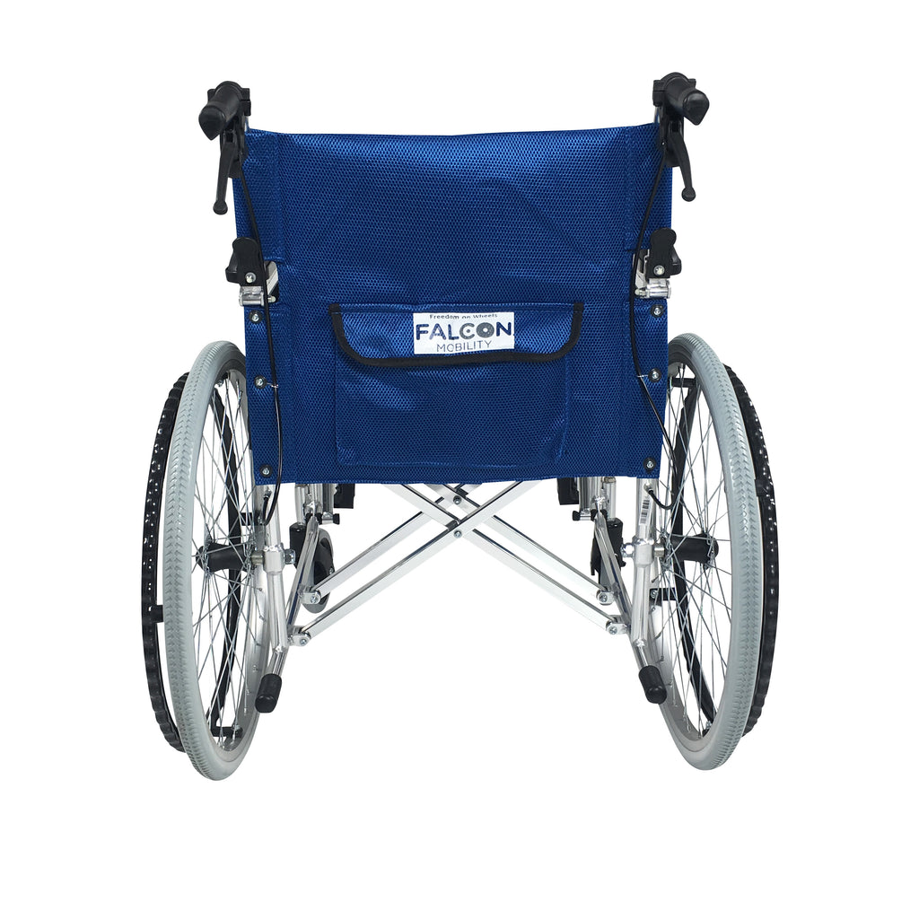 Elfigo Lightweight foldable aluminium Wheelchair rear view Singapore