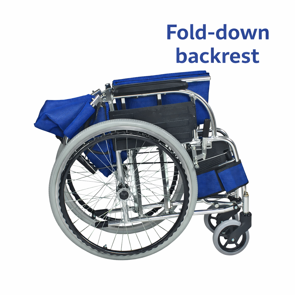 Elfigo Lightweight foldable aluminium Wheelchair fold down backrest Singapore