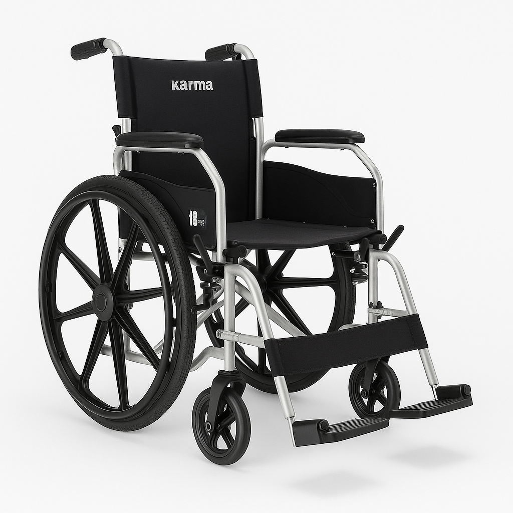 Karmax Foldable Lightweight Wheelchair – 18" Seat [MOCK UP]