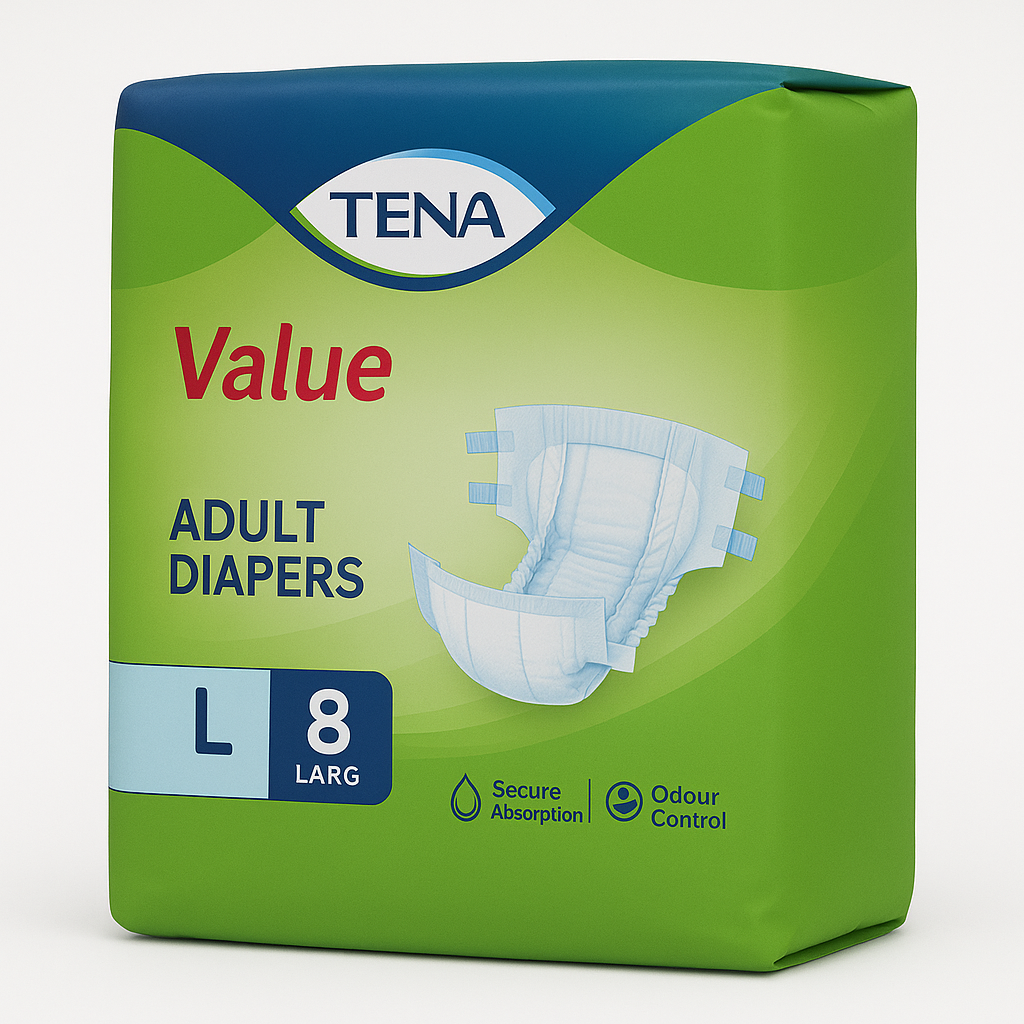 TANA Value Adult Diapers (Tape) – L8 [MOCK UP]