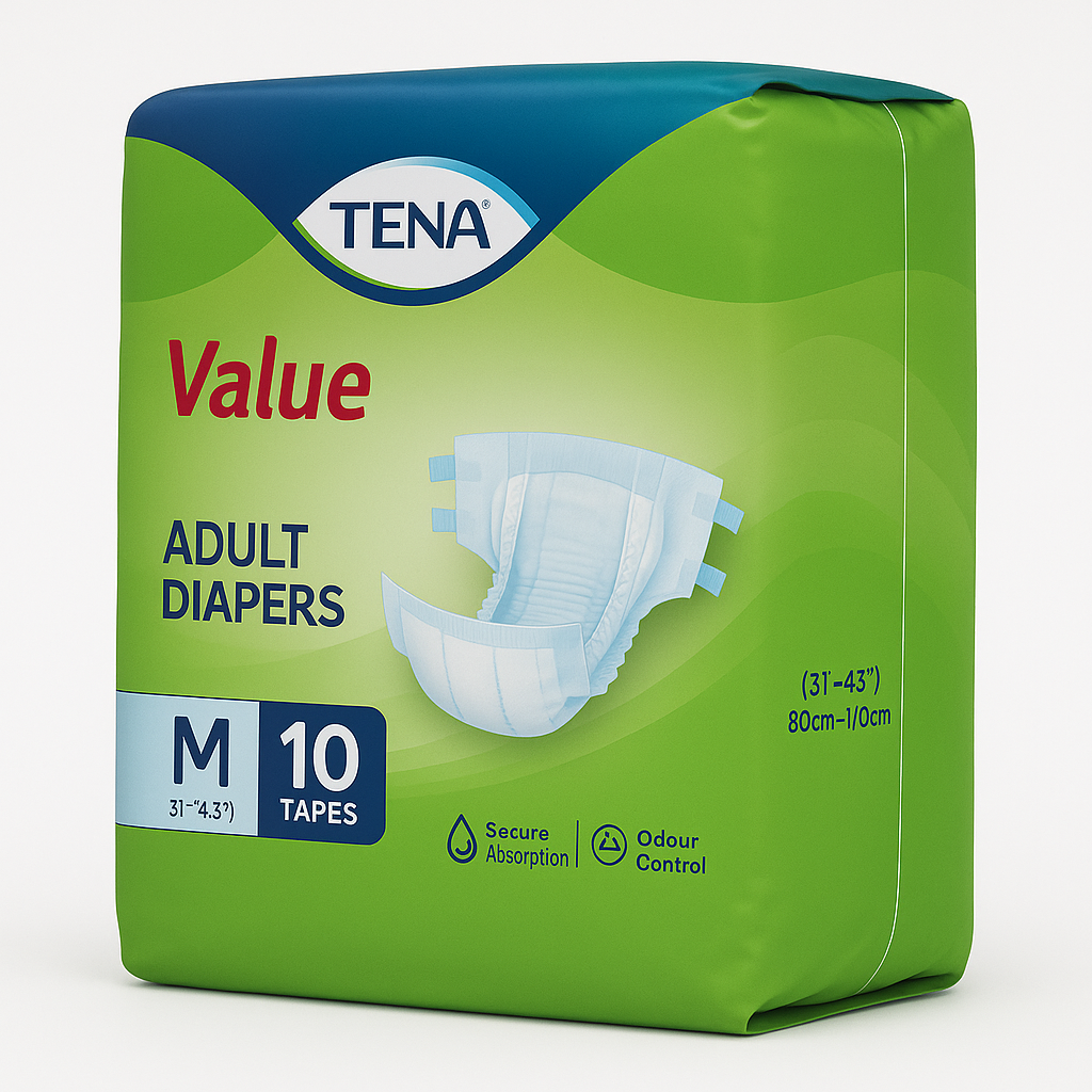 TANA Value Adult Diapers (Tape) – M10 [MOCK UP]