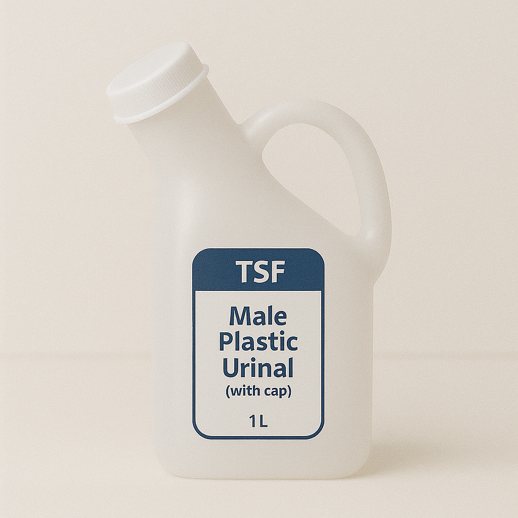 Male Plastic Urinal (with cap) – 1L [MOCK UP]