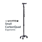 Agegracefully Ergonomic Small CarbonQuad Smart Walking Stick Singapore