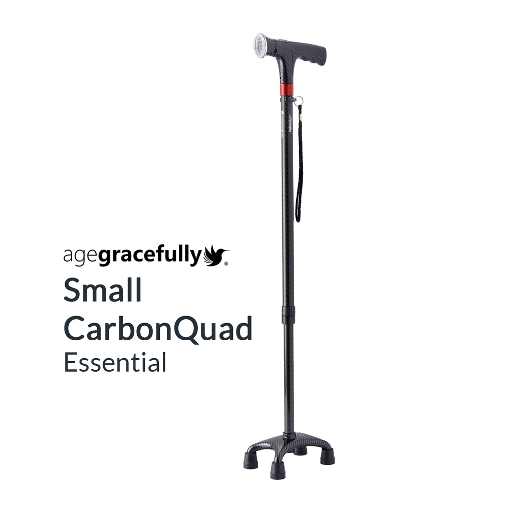 Agegracefully Essential Small CarbonQuad Smart Walking Stick Singapore