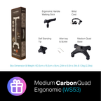 Agegracefully Ergonomic Medium CarbonQuad Smart Walking Stick Box Contents