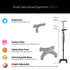 Agegracefully Ergonomic Medium CarbonQuad Smart Walking Stick Product Highlights