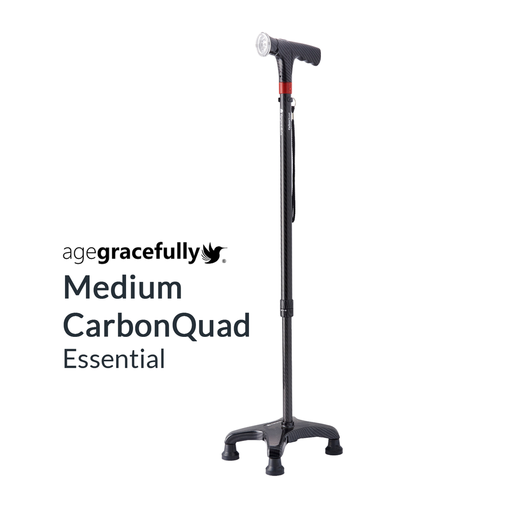 Agegracefully Essential Medium CarbonQuad Smart Walking Stick Singapore