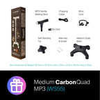 Agegracefully Medium CarbonQuad MP3 Smart Walking Stick Box Contents