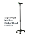 Agegracefully Medium CarbonQuad LaserStick Smart Walking Stick Singapore