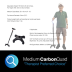 Agegracefully Medium Carbon Quad Smart Walking Stick Product Specification