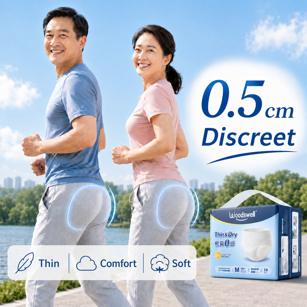 Woodswell 0.5 cm ultra-thin adult diaper pants