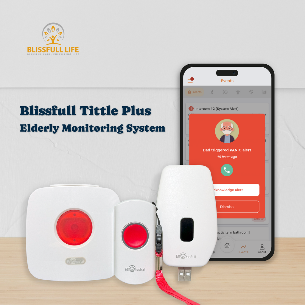 Blissfull Tittle Plus Home Dual Panic Button Alert System for Seniors and Elderly Singapore